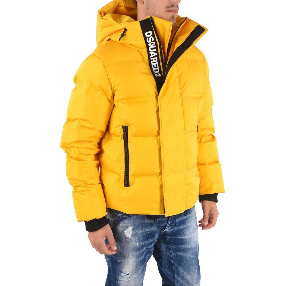 Dsquared² Yellow Nylon Men's Down Jacket DS-14202-IT46 | S