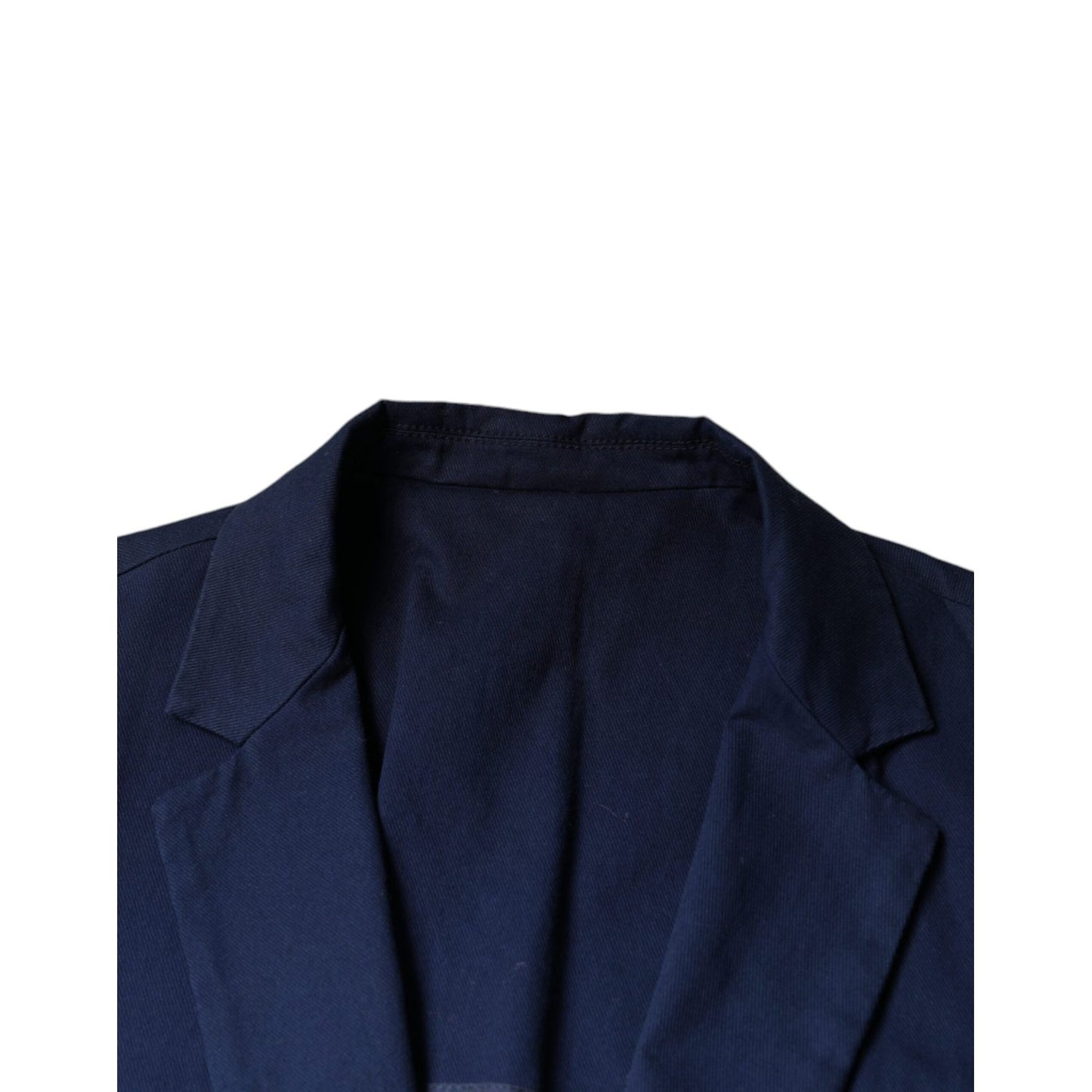 Dolce & Gabbana Blue Notch Single Breasted Dress Coat Blazer