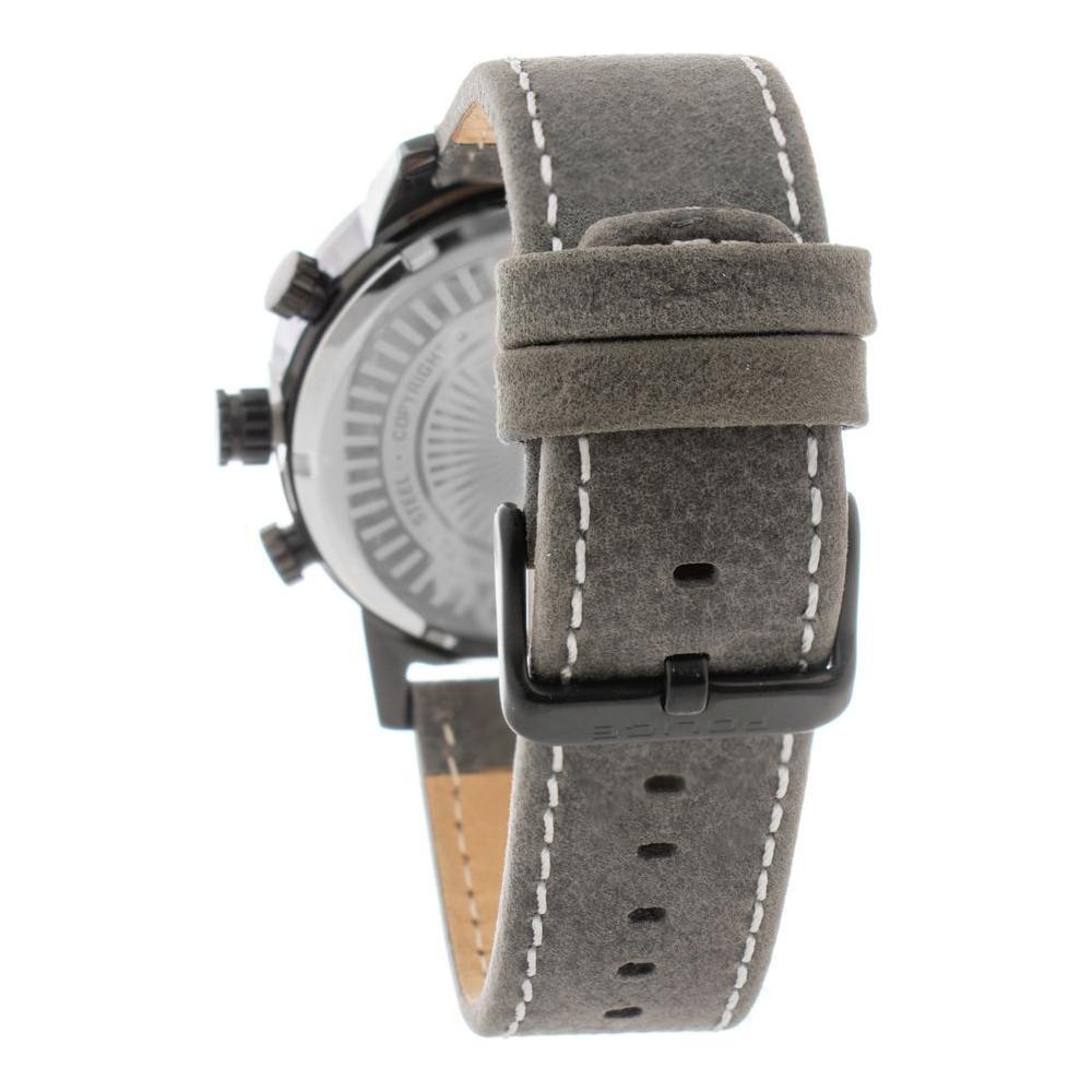 Police Gray Leather Dress Watch