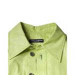 Dolce & Gabbana Green Cotton Collared Men Button Down Shirt TSH86583-40
