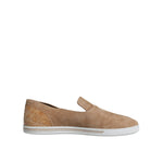 Dolce & Gabbana Beige Suede Caiman Loafers Slippers Shoes