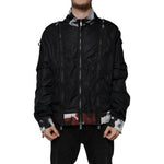 Dolce & Gabbana Black Nylon Full Zip Men Bomber Jacket