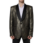 Dolce & Gabbana Gold SICILIA Jacquard Single Breasted Coat Blazer