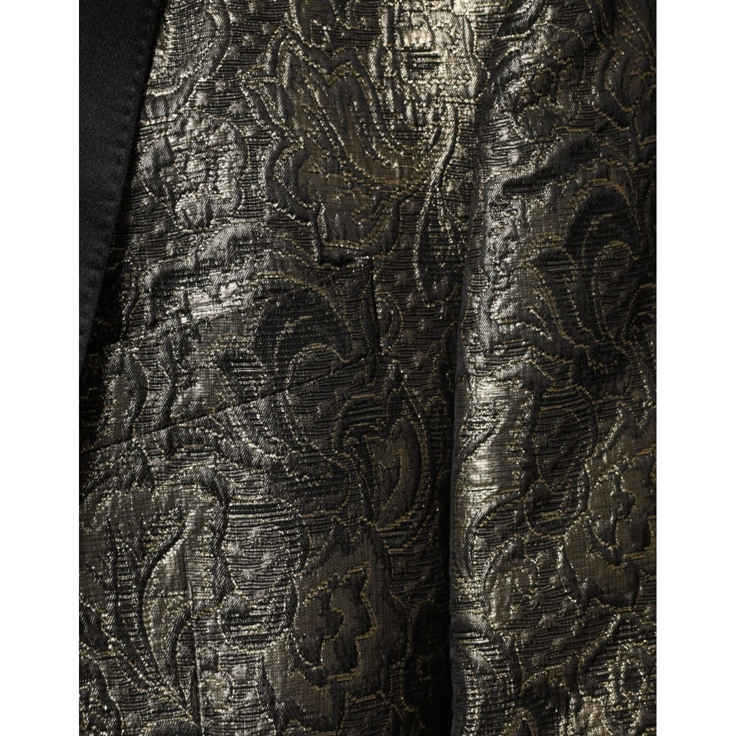 Dolce & Gabbana Gold SICILIA Jacquard Single Breasted Coat Blazer