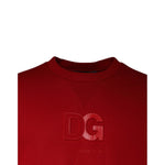 Dolce & Gabbana Maroon DG Logo Cotton Men Sweatshirt Sweater