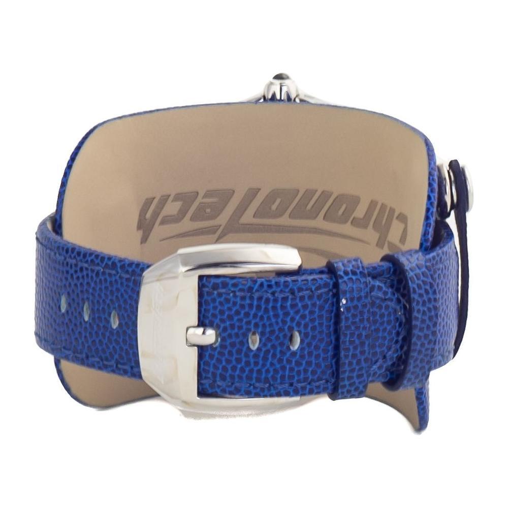 Chronotech Blue Leather Dress Watch