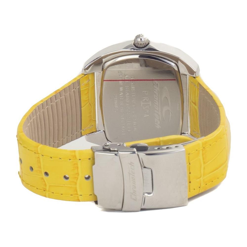 Chronotech Yellow Leather Watch