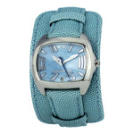 Chronotech Green Leather Watch