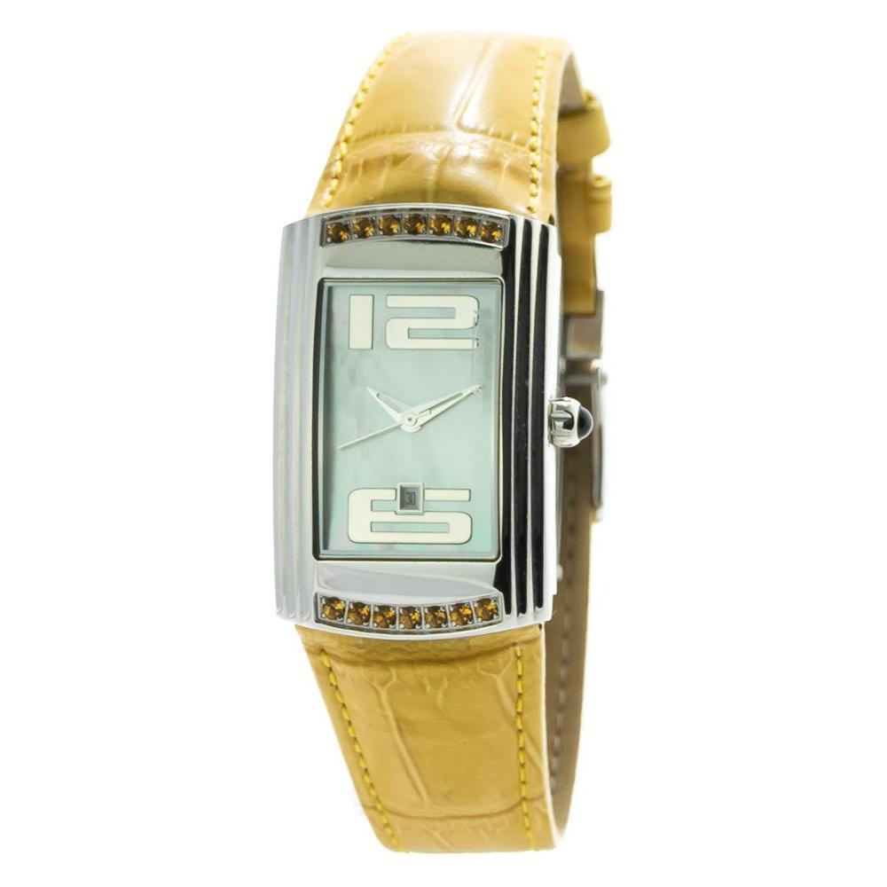 Chronotech Yellow Leather Watch
