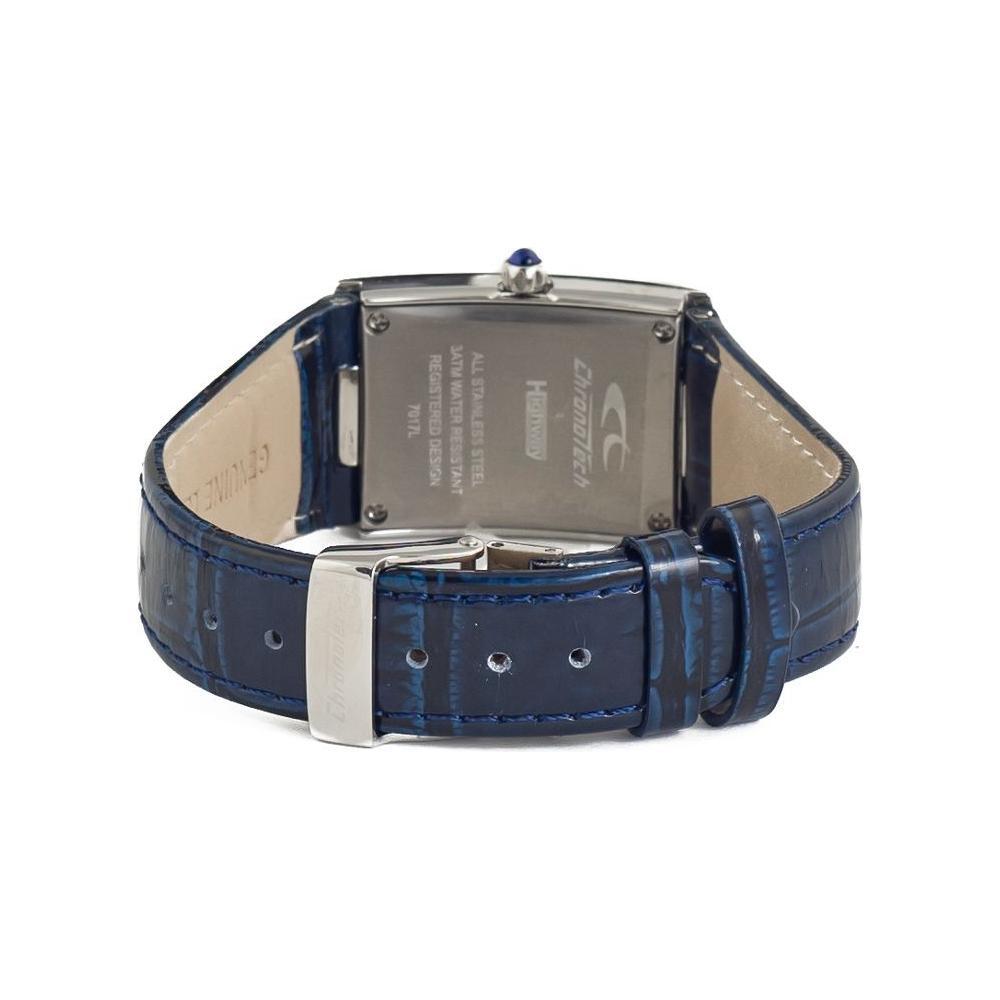 Chronotech Blue Leather Watch