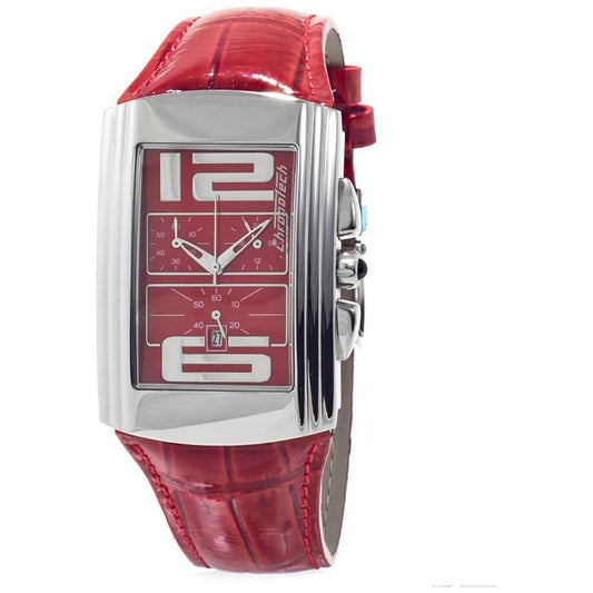 Chronotech Red Leather Watch