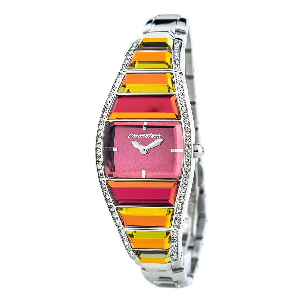 Chronotech Silver Stainless Steel Watch