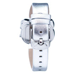 Chronotech Silver Leather Watch
