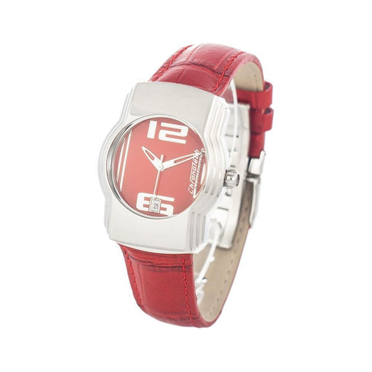 Chronotech Red Leather Watch