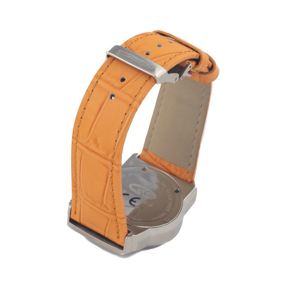 Chronotech Orange Leather Watch