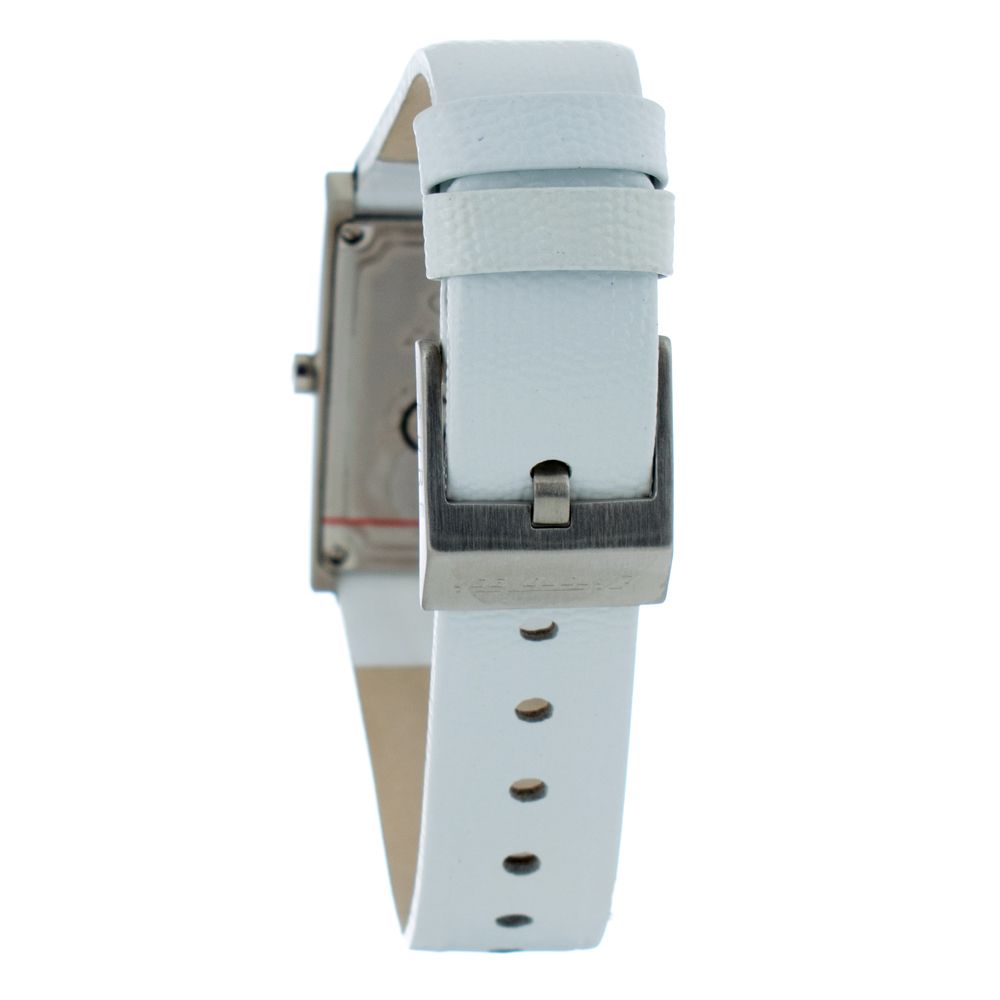 Chronotech White Leather Dress Watch