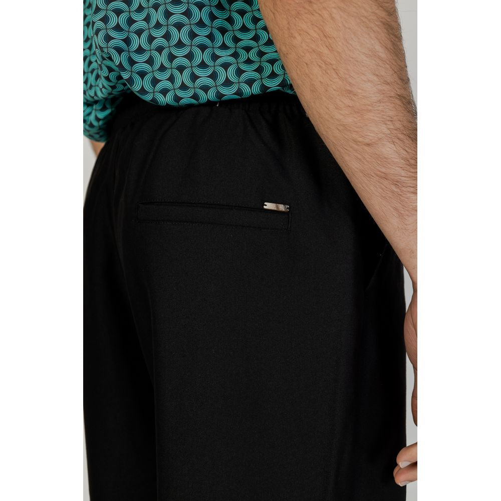 Gianni Lupo Black Polyester Pant GI-13515400009-IT54 | XXL