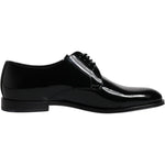 Dolce & Gabbana Black Patent Leather Derby Formal Dress Shoes