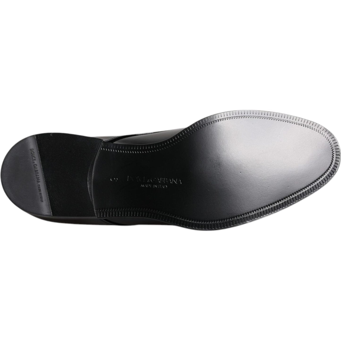 Dolce & Gabbana Black Patent Leather Derby Formal Dress Shoes