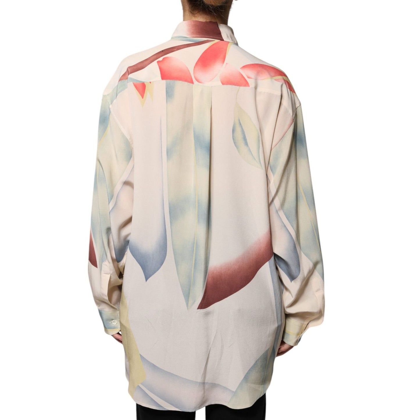 Etro Beige Printed Collared Buttoned Long Sleeves Blouse Top TSH86732-42