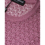 Dolce & Gabbana Pink Mesh See Through Sleeveless Tank Top TSH86799-44
