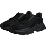 Dolce & Gabbana Black Leather Daymaster Low Top Sneakers Shoes MV6618-41