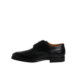 Dolce & Gabbana Black Leather Derby Wingtip Formal Shoes MV6619-39.5