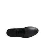 Dolce & Gabbana Black Leather Derby Wingtip Formal Shoes MV6619-39.5