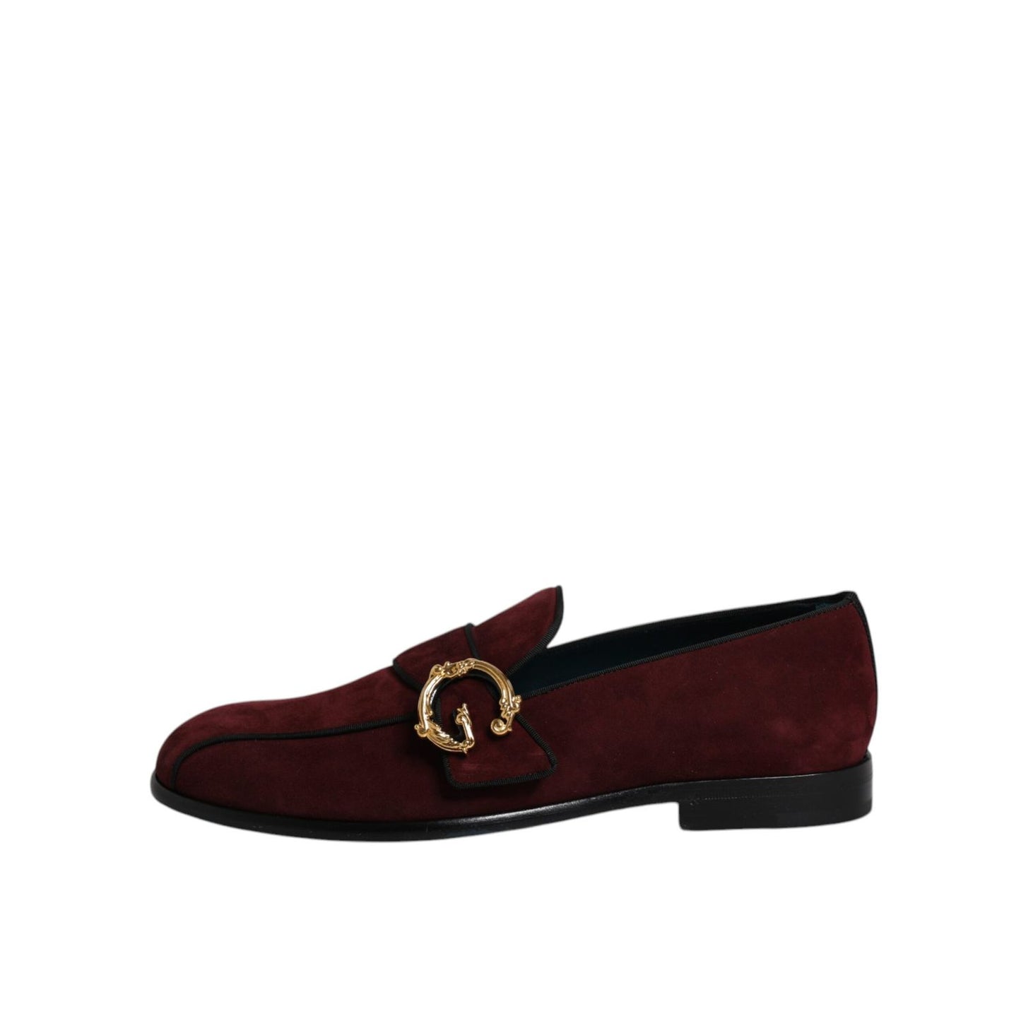 Dolce & Gabbana Bordeaux Suede Loafers Formal Men Dress Shoes MV6620-41