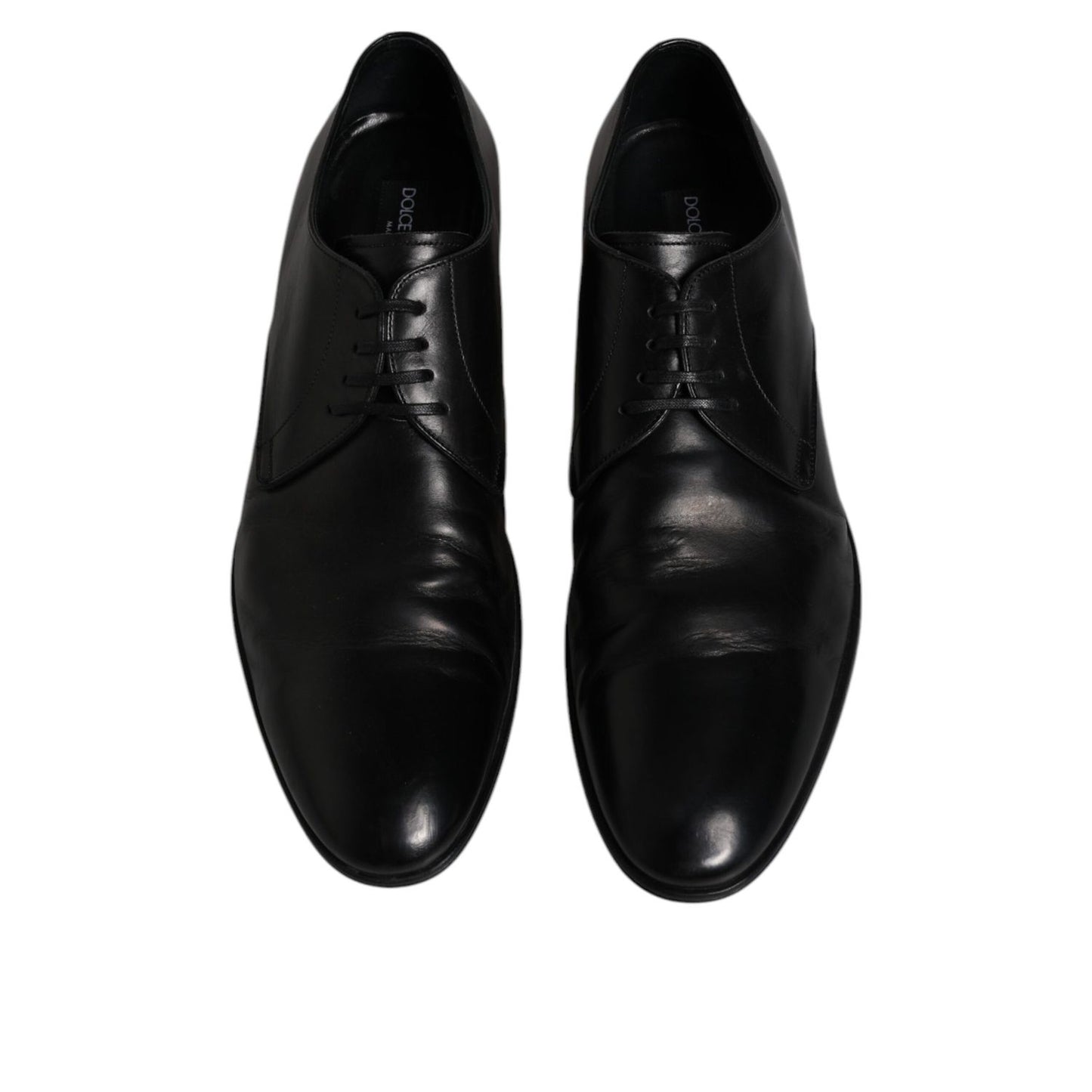 Dolce & Gabbana Black Patent Leather Derby Men Dress Shoes