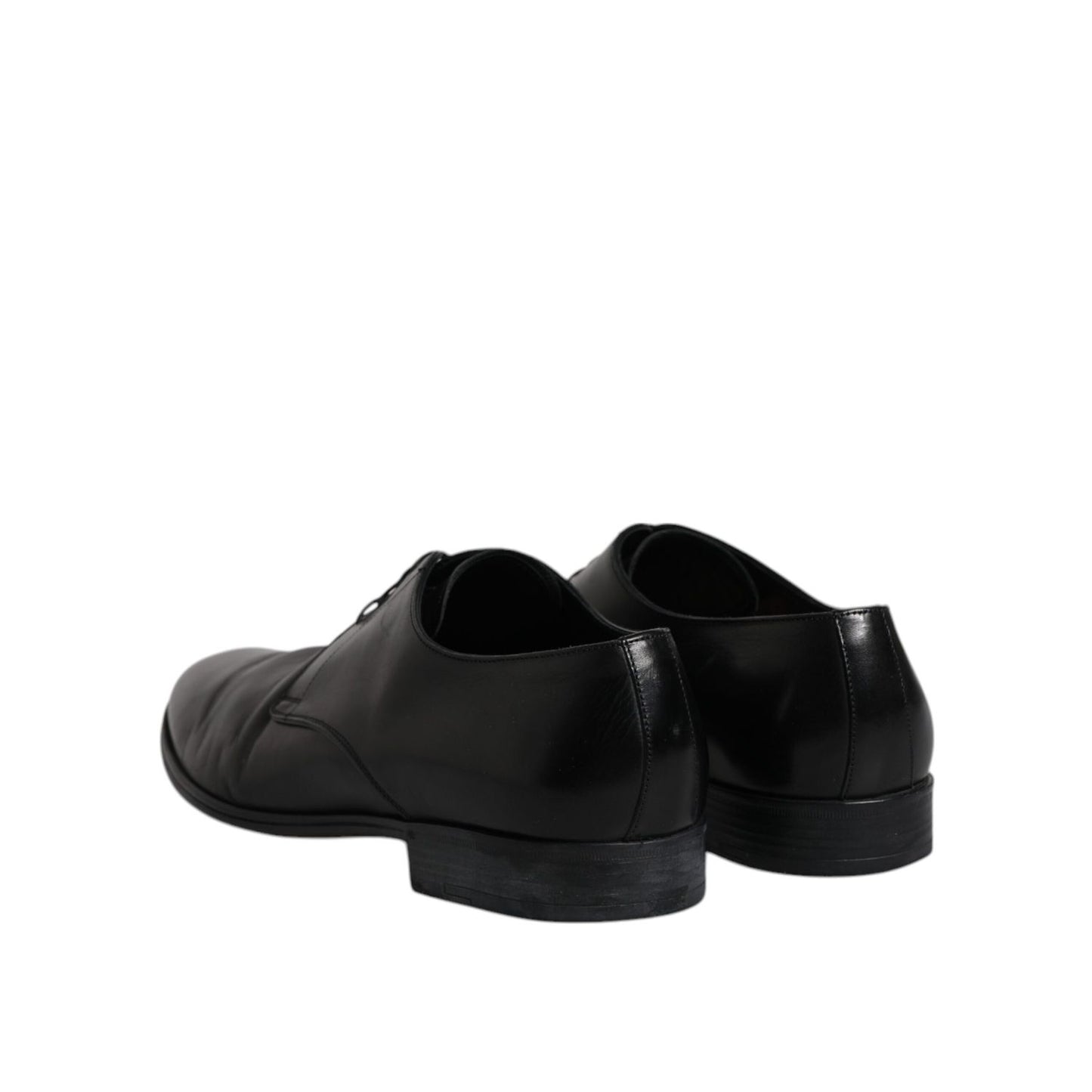 Dolce & Gabbana Black Patent Leather Derby Men Dress Shoes