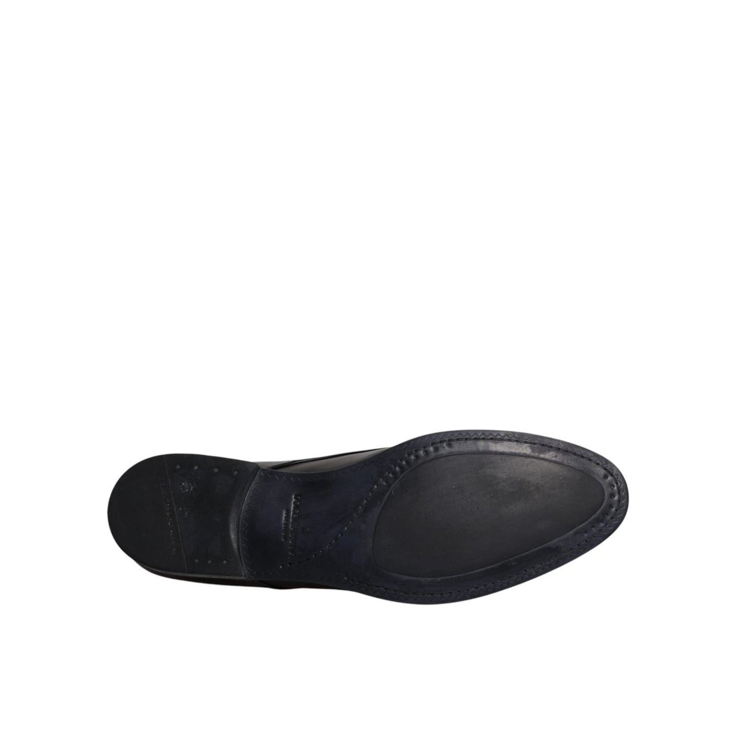 Dolce & Gabbana Black Patent Leather Derby Men Dress Shoes