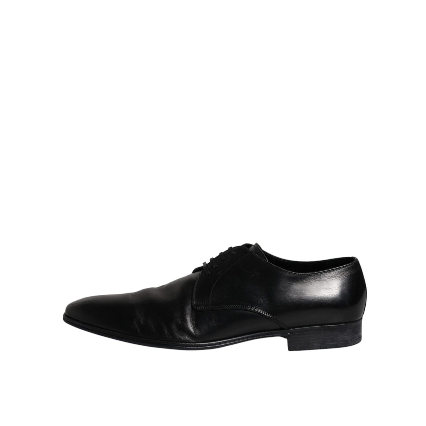 Dolce & Gabbana Black Patent Leather Derby Men Dress Shoes