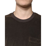 Dolce & Gabbana Brown Cotton Crew Neck Short Sleeves T-shirt TSH87311-48