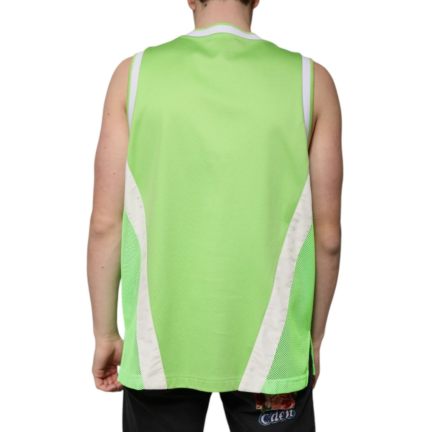 Dolce & Gabbana Green Polyester Jersey Sleeveless T-shirt TSH87328-48