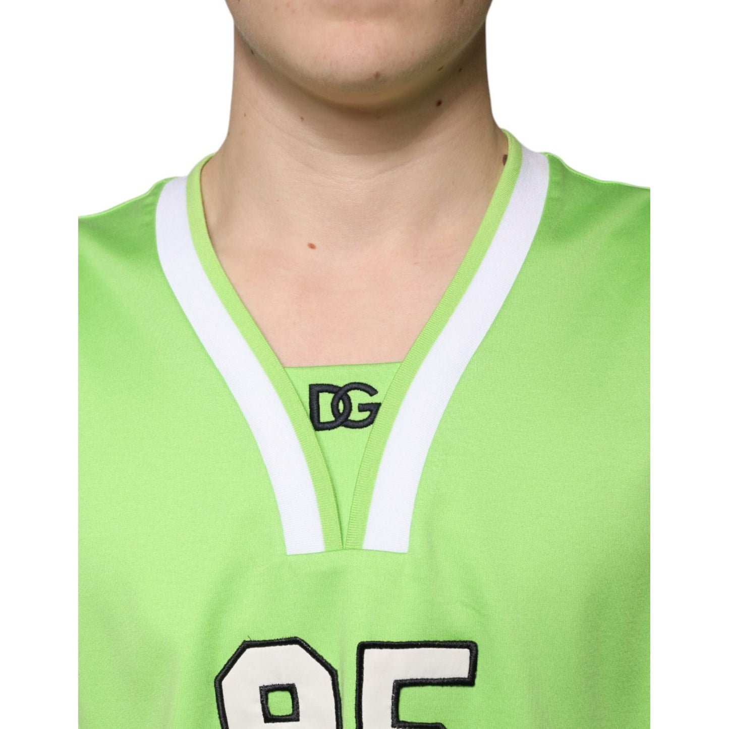 Dolce & Gabbana Green Polyester Jersey Sleeveless T-shirt TSH87328-48