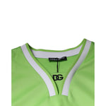 Dolce & Gabbana Green Polyester Jersey Sleeveless T-shirt TSH87328-48