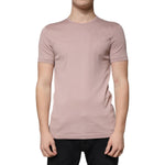 Dolce & Gabbana Brown Cotton Short Sleeves Round Neck T-shirt TSH87337-50