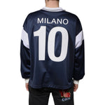 Dolce & Gabbana Blue White Milano Long Sleeve Jersey T-shirt