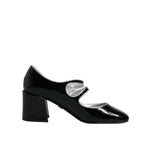 Dolce & Gabbana Black Patent Leather Crystal Mary Jane Pumps Shoes LA12041-35