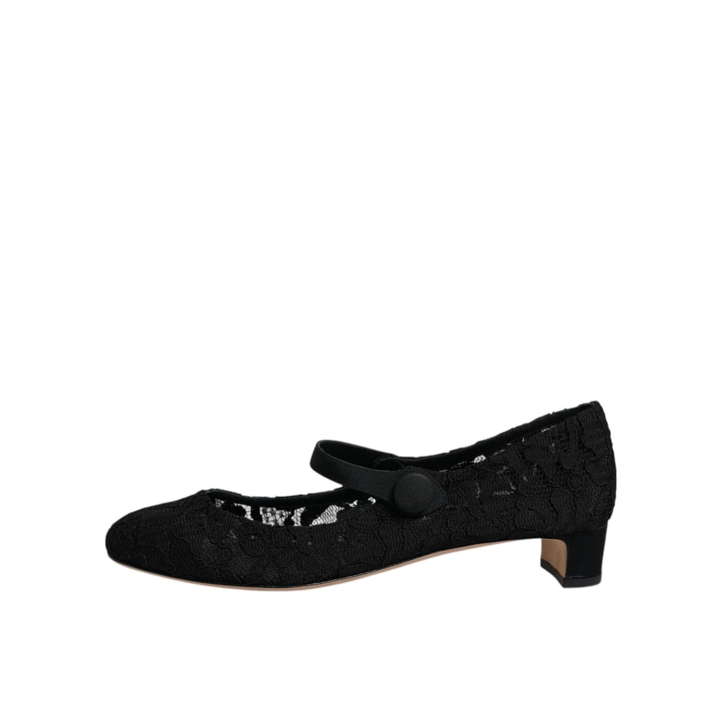 Dolce & Gabbana Black Mary Jane Taormina Lace Pumps Shoes LA12043-41