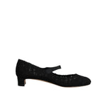 Dolce & Gabbana Black Mary Jane Taormina Lace Pumps Shoes LA12043-41
