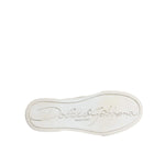 Dolce & Gabbana Gold White Logo Low Top Sneakers Shoes LA12139-35