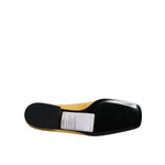 Dolce & Gabbana Yellow Leather Logo Plaque Slip On Mocassin Shoes LA12206-39