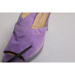 Dolce & Gabbana Purple Platform Slingback Heels Sandals Shoes LA12209-38