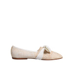 Dolce & Gabbana Beige Ribbon Fabric Ballerina Flats Shoes LA12231-39