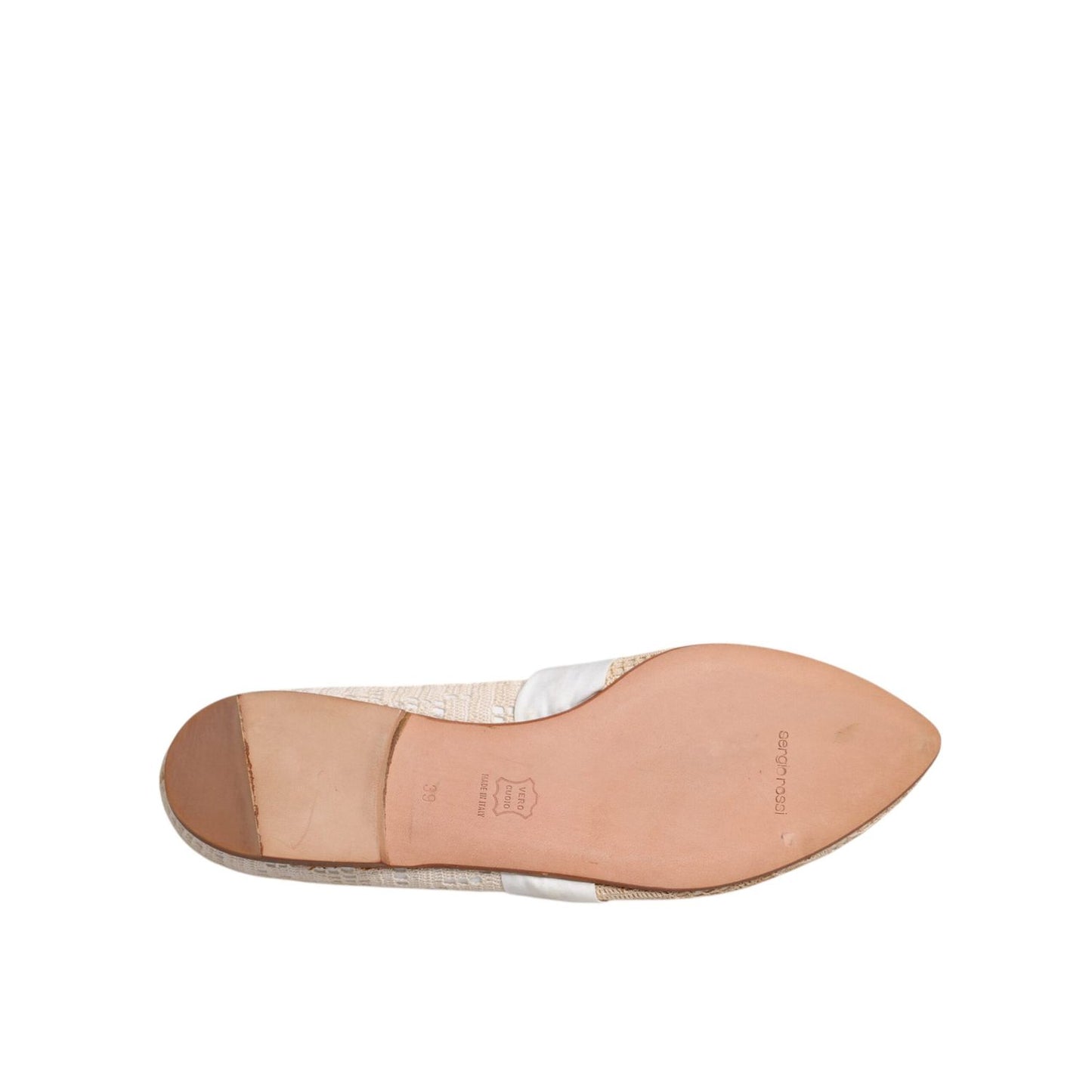 Dolce & Gabbana Beige Ribbon Fabric Ballerina Flats Shoes LA12231-39