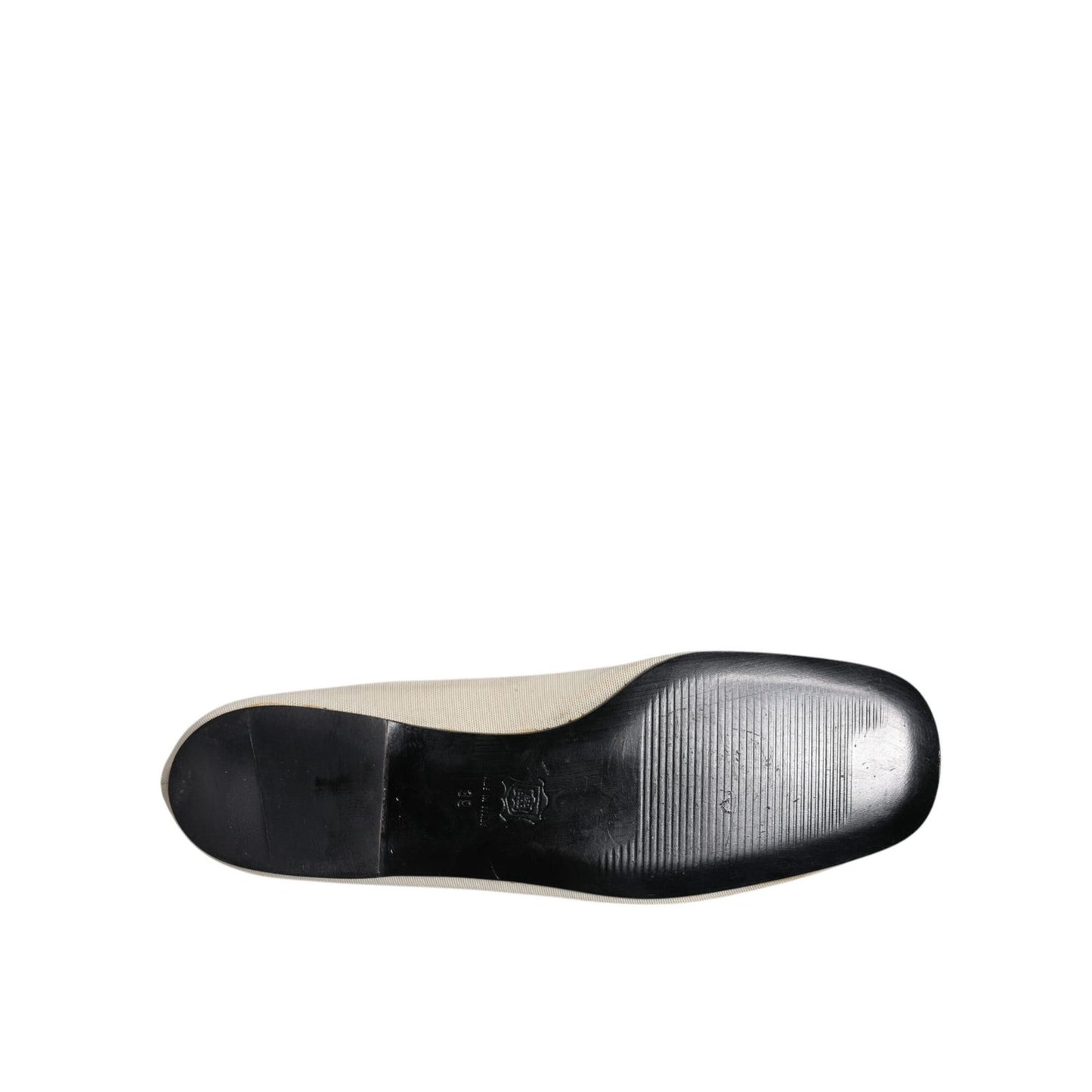 Dolce & Gabbana Beige Fabric Slip On Ballerina Flats Shoes LA12232-39