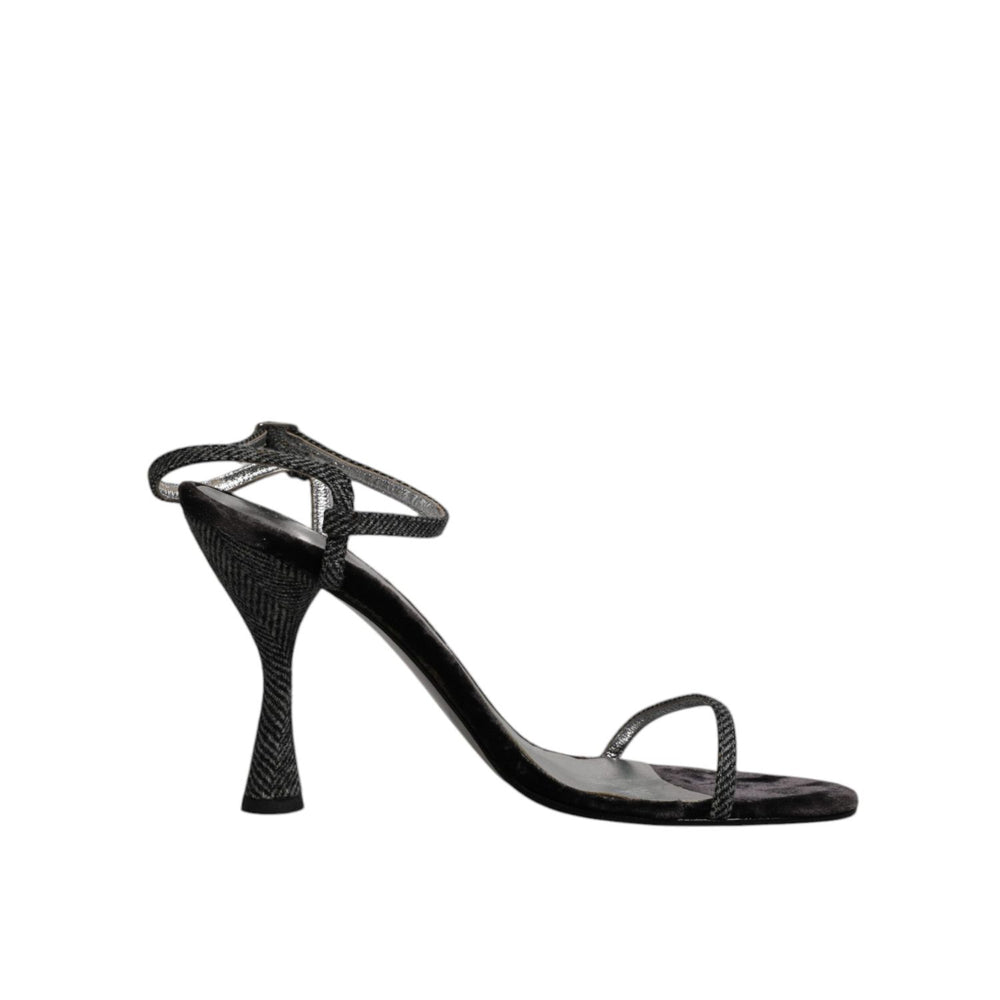 Dolce & Gabbana Black Ankle Strap High Heels Sandals Shoes LA12235-40