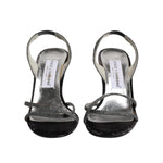 Dolce & Gabbana Black Chevron High Heels Sandals Shoes LA12236-39